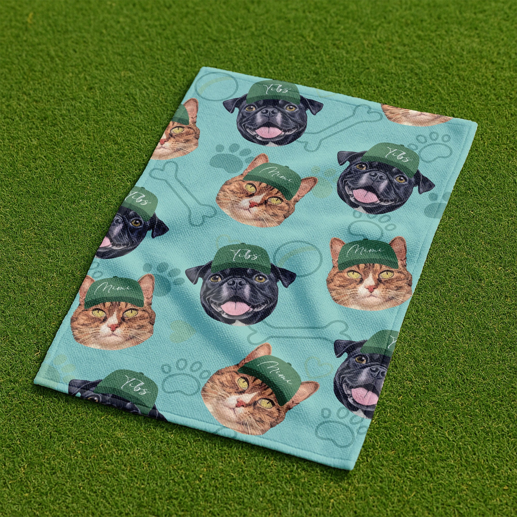 Close-up of BirdieTee golf towel fabric