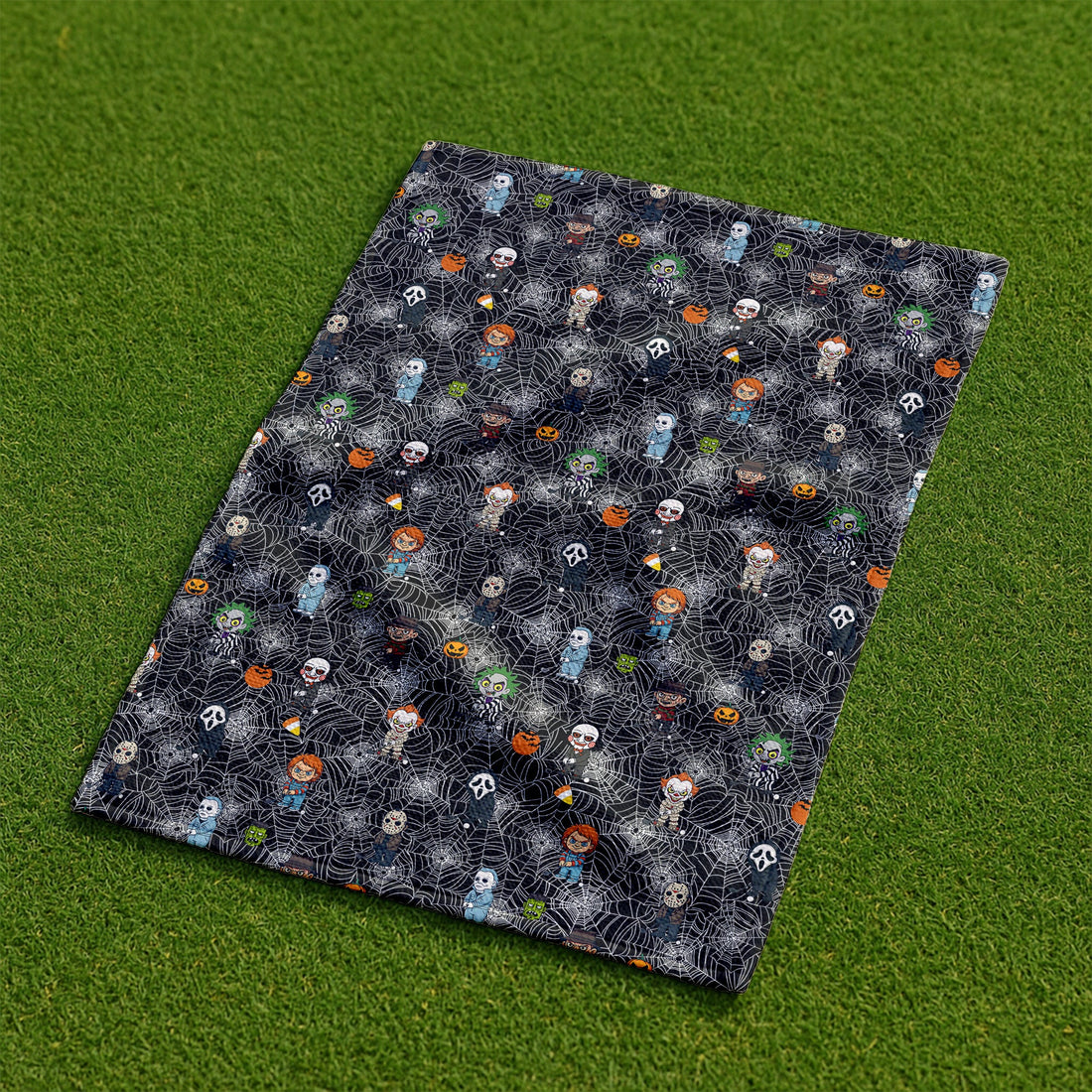 Horror Movie Characters Black Golf Towel, Unique Gift For Golfer, Christmas Golf Gift, Golf Accessories