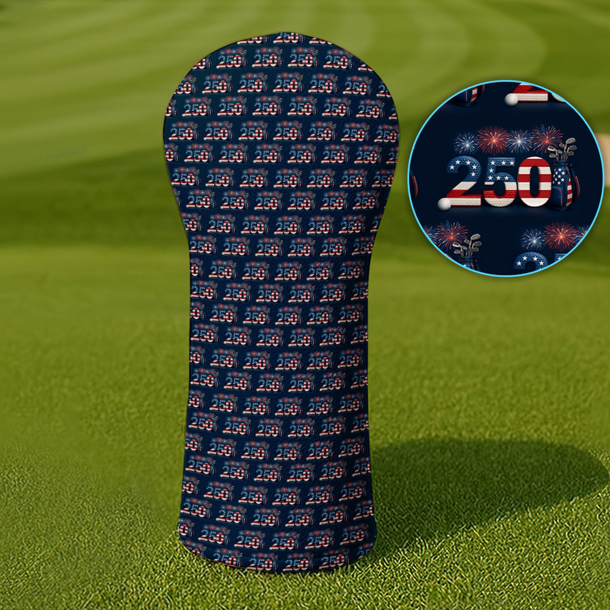 USA 250th Anniversary Patriotic Golf Head Cover For Men