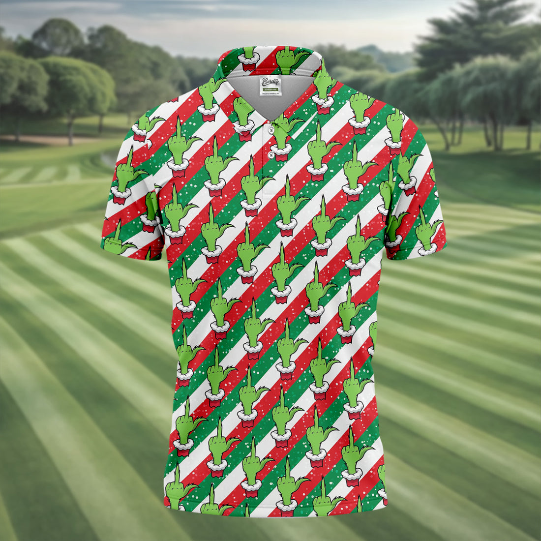 The Green Monster Dirty Finger Fun Golf Shirts For Men, Polo Shirts For Men, Christmas Golf Shirt, Golfing Apparel