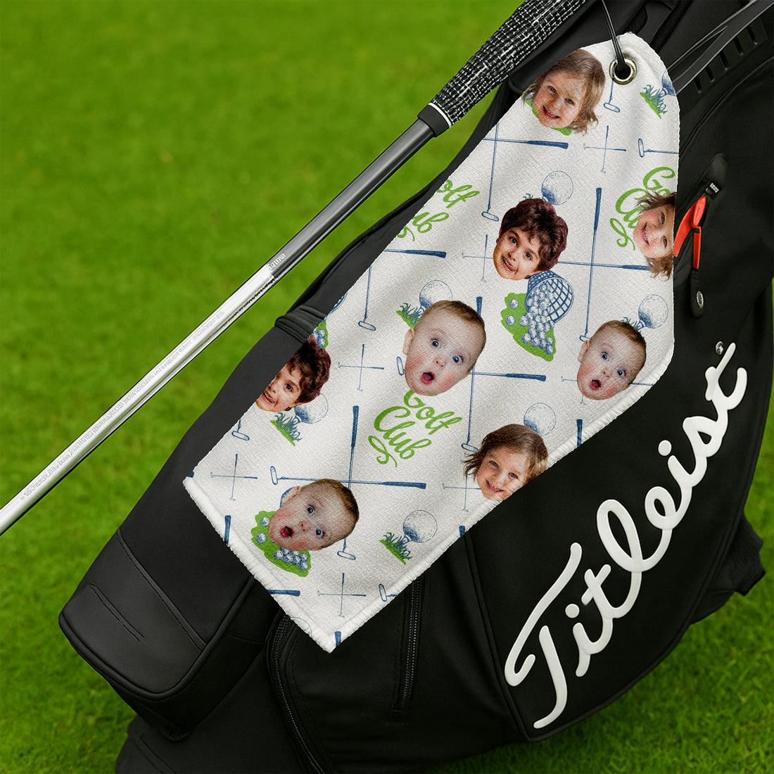 Custom Golf Towel With Kids Photo, Funny Golf Towel, Cool Golf Towel, Gifts For The Golfing Dad