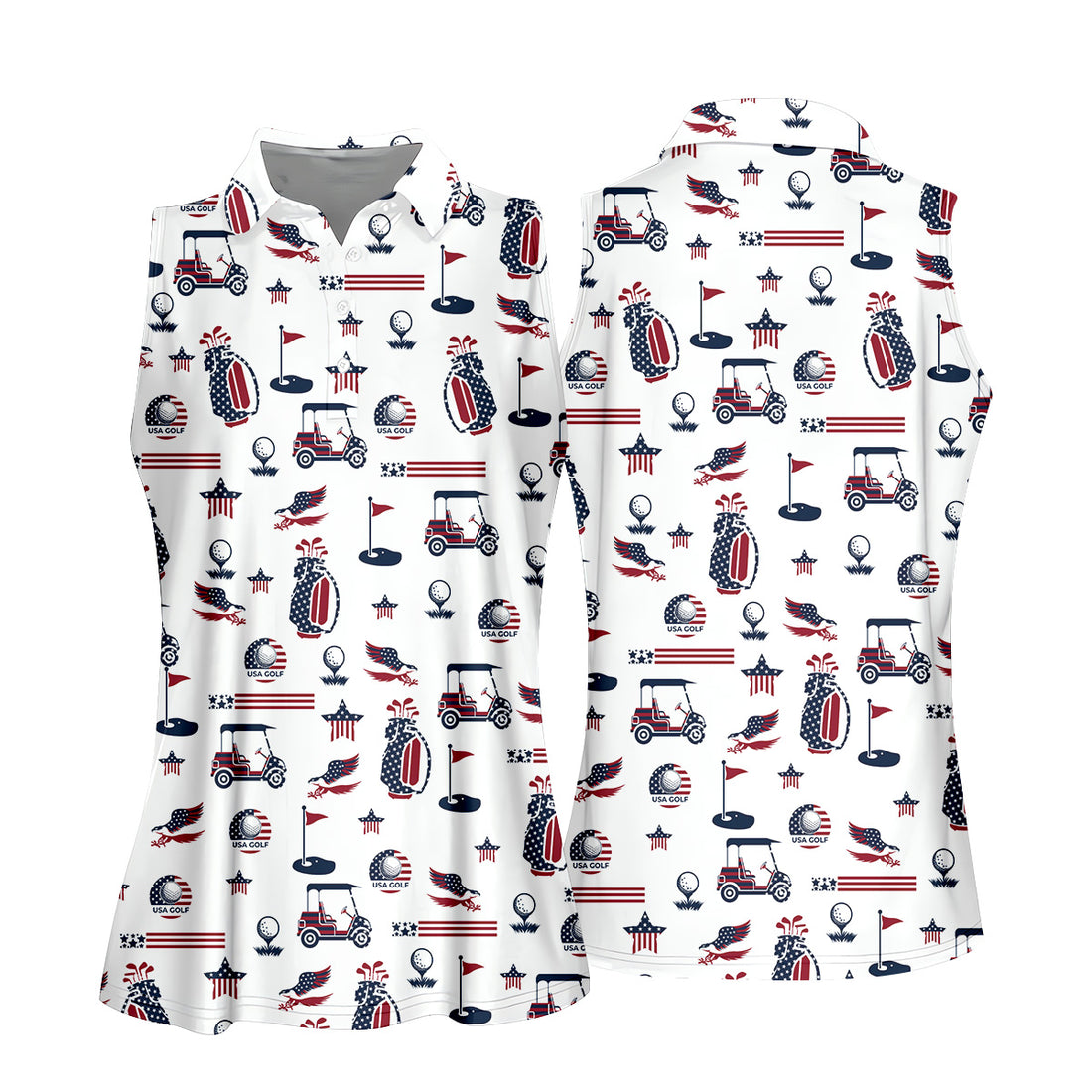 Patriotic USA Funny Womens Golf Polo Shirt, Patriotic Golf Shirt, USA Golf Shirt, Custom Ladies Golf Shirt