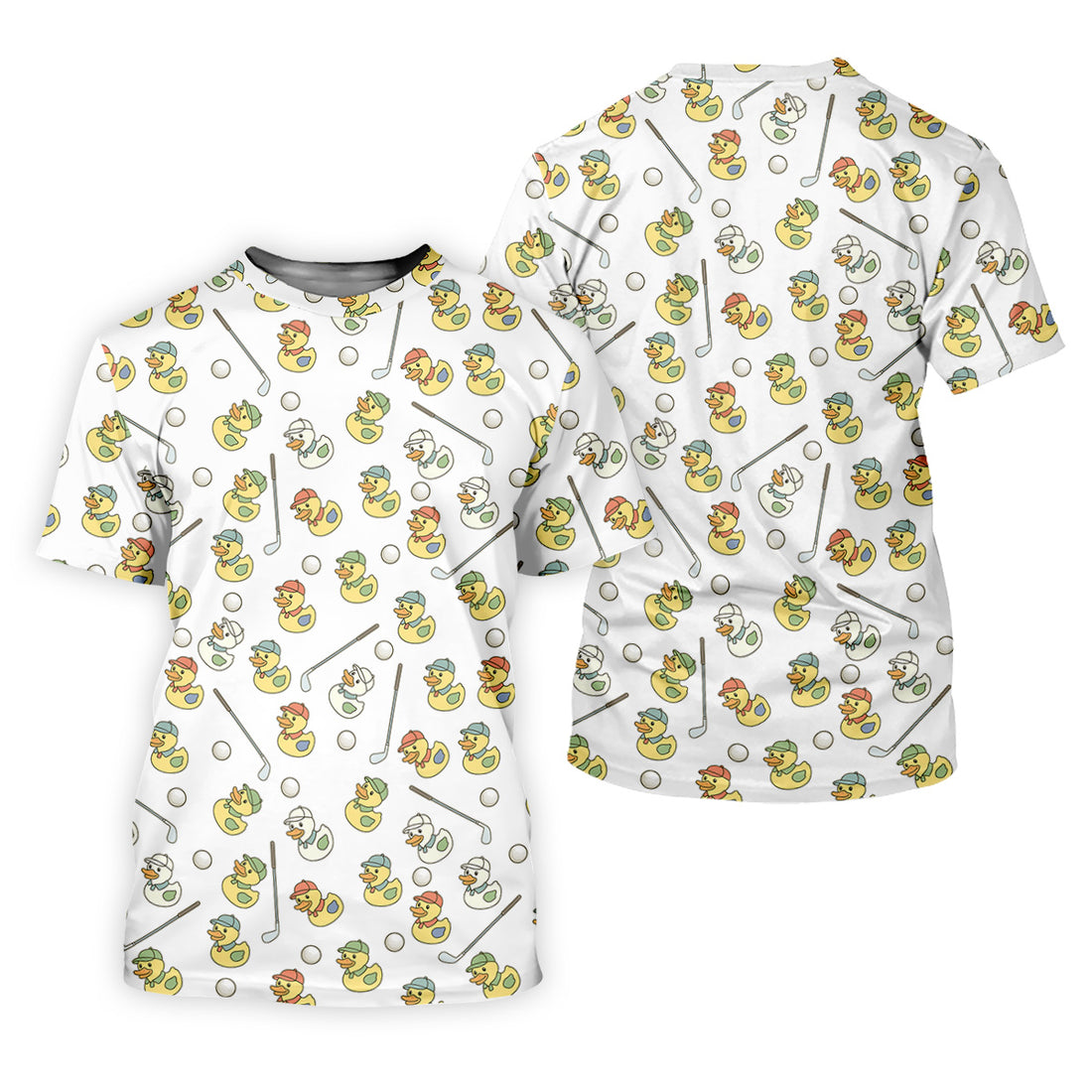 Rubber Duck Mens Funny Golf Shirts, Fun Men's Golf Polos, Hawaiian Golf Shirts, Golfing Apparel