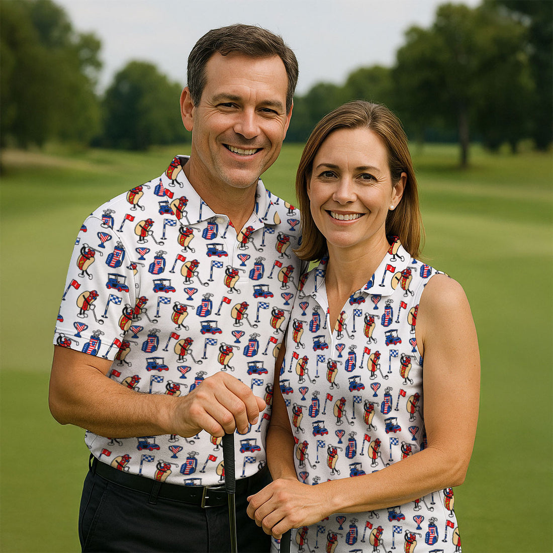 Funny Hot Dog Pattern Polo Shirt, 250 Years USA Patriotic Golf Shirt, 4th Of July Golf Shirt, Golf Shirts For Men