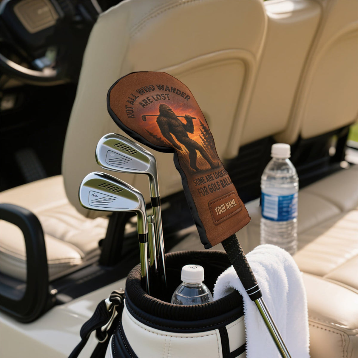 Bigfoot Not All Who Wander Are Lost Golf Head Cover - View 3