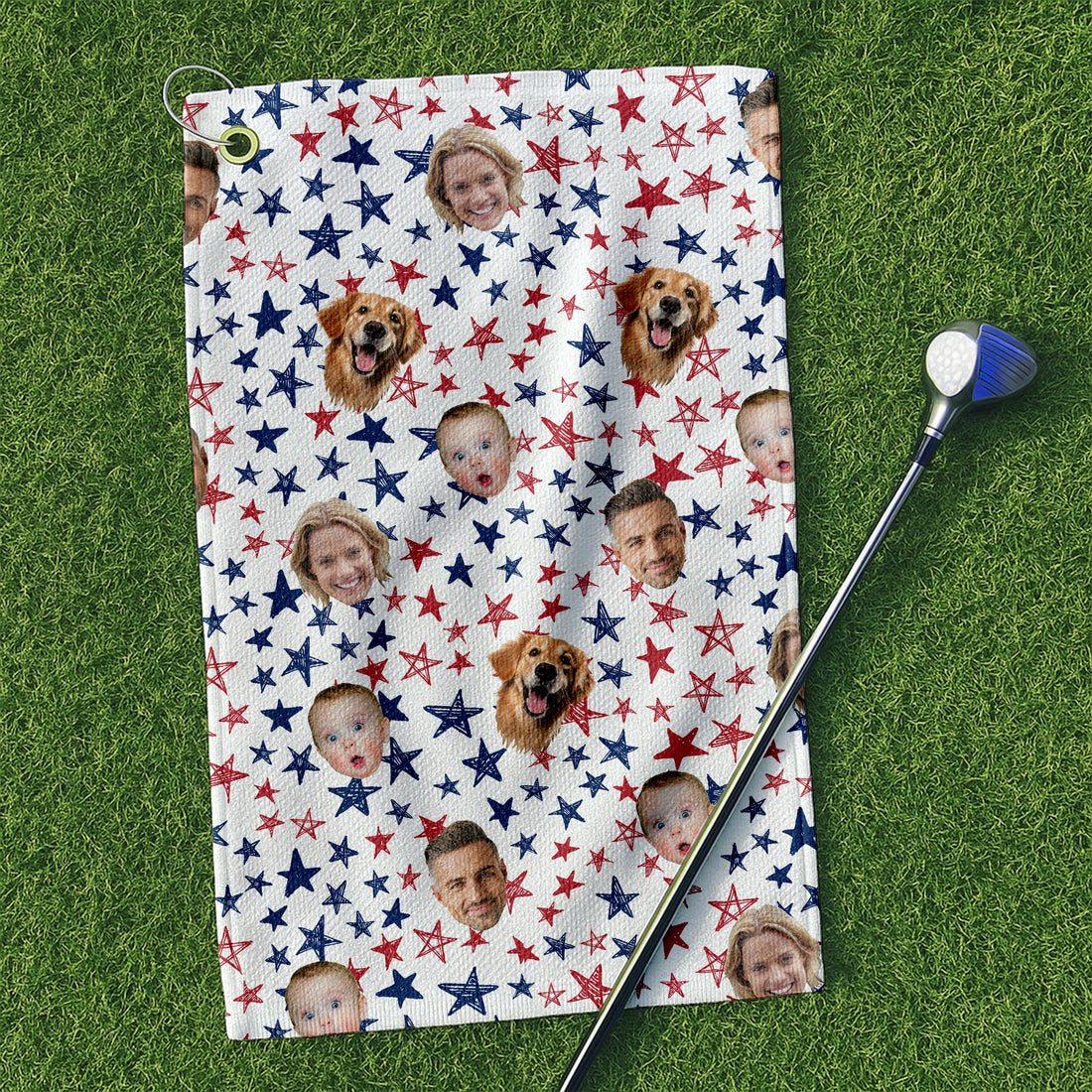Custom Photo Microfiber Waffle Small Golf Towel, Cool Golf Towel, Best Gift For Golfers