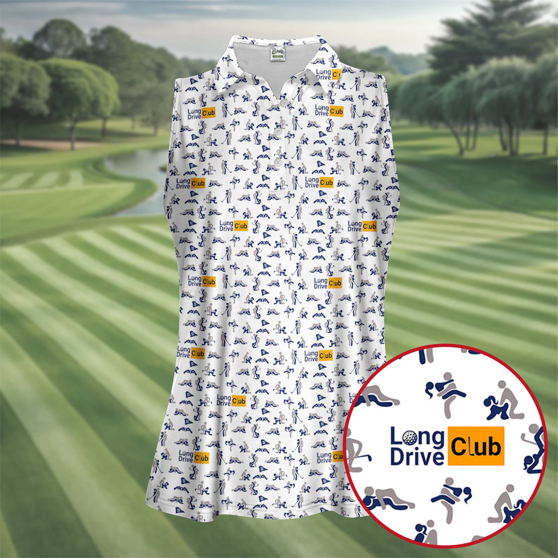 Funny Long Drive Club Adult Golf Polo Shirt, Ladies Golf Shirt, Golf Polo For Women