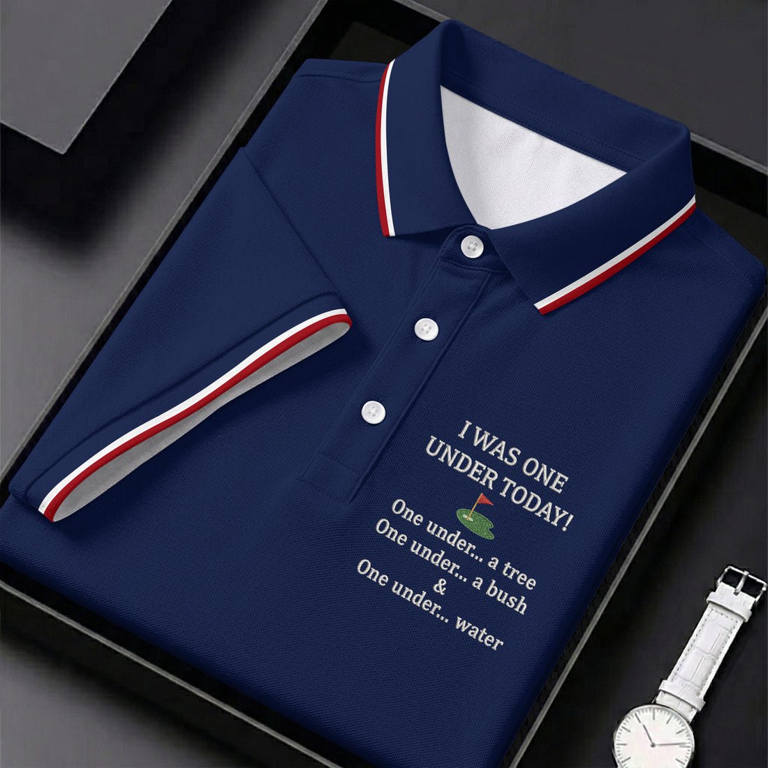 I Was One Under Today Navy Golf Shirt, Funny Golf Shirt, Ladies Golf Tops, Golf Shirt For Women