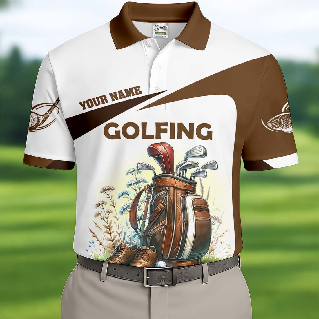 Golfing Fun Golf Shirts For Men, Golf Tops For Men, Custom Golf Polos, Cool Golf Gift, Polo For Men