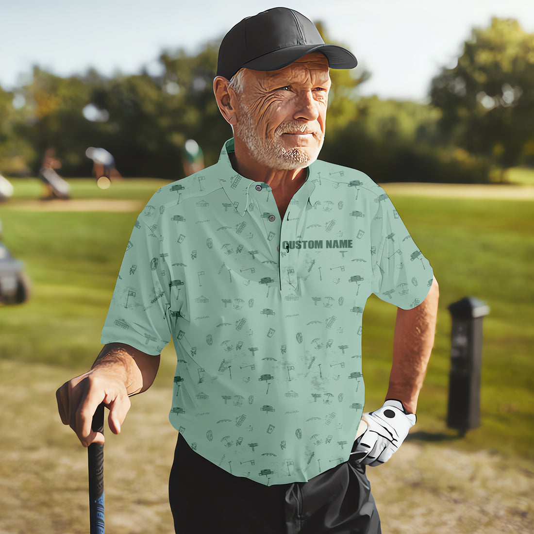 Custom Masters Men's Golf Polo Shirt, Funny Golf Shirt, Christmas Golf Gift