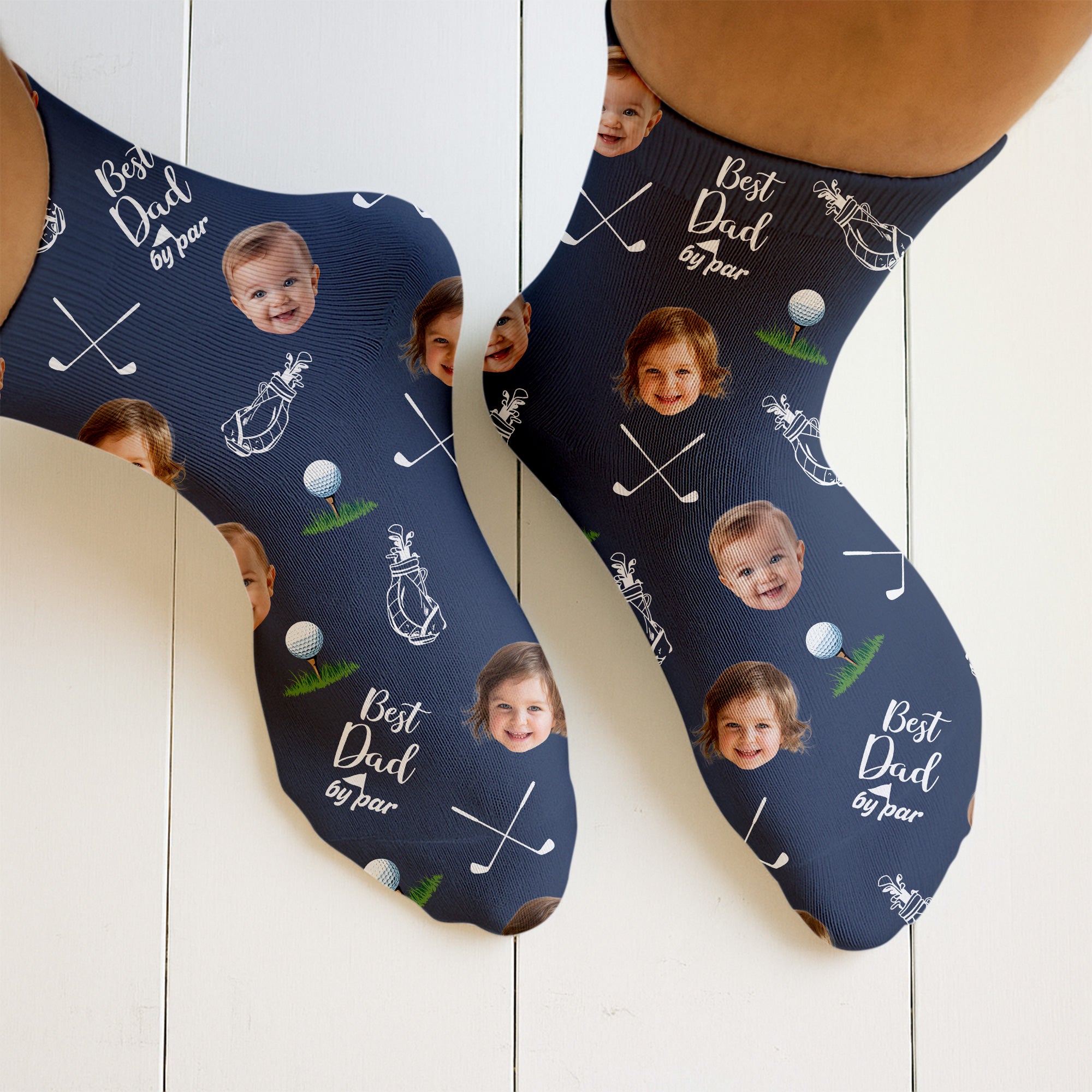 BirdieTee Best Dad By Par custom golf socks