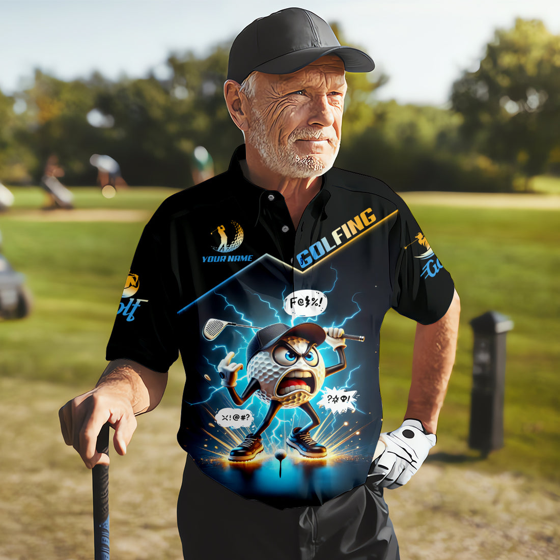 Swearing Doesn't Mean You're A Bad Person Custom Funny Golf Polo Shirt, Dad Golf Gift