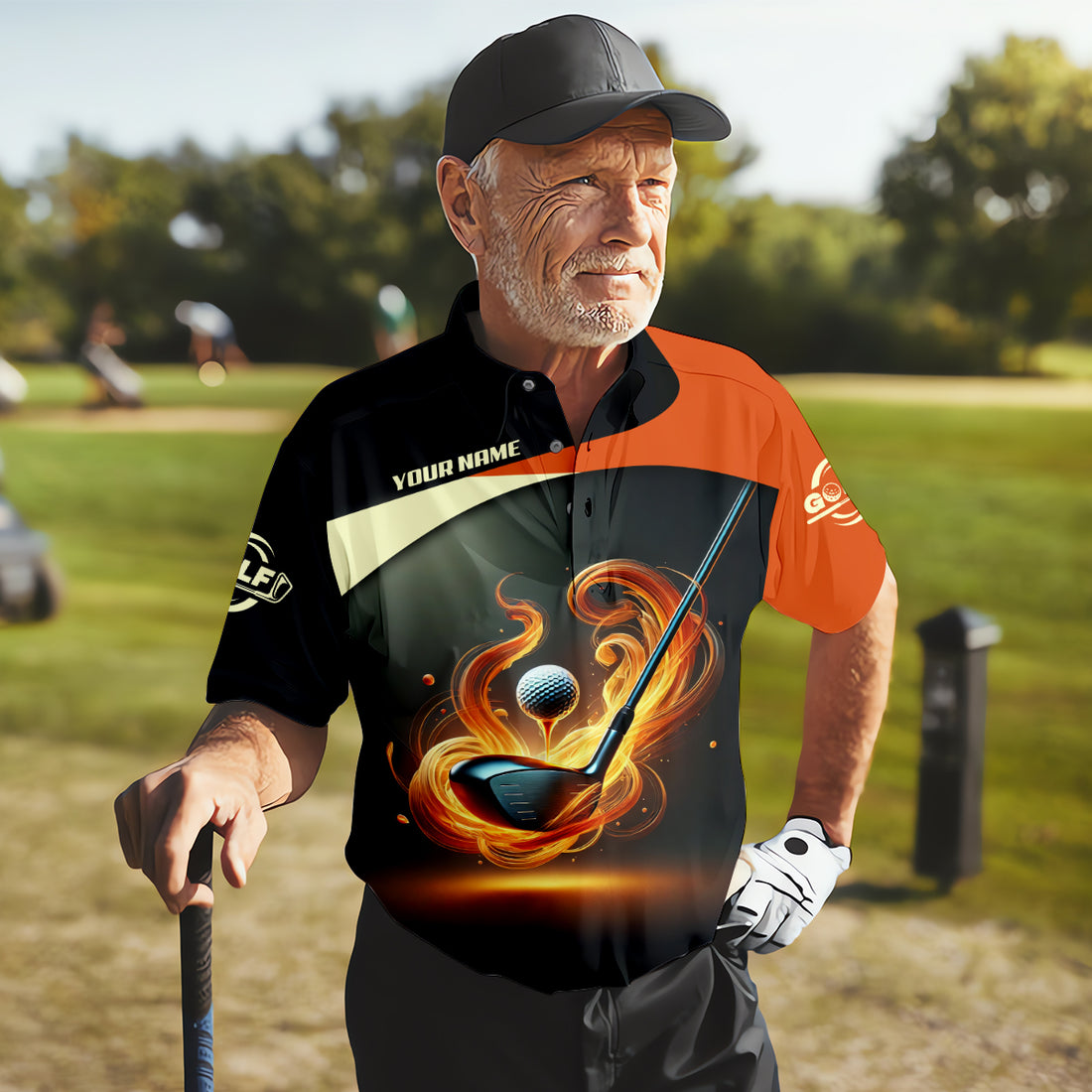 Never Underestimate An Old Man With A Golf Club Custom Funny Golf Polo Shirt, Christmas Golf Gift