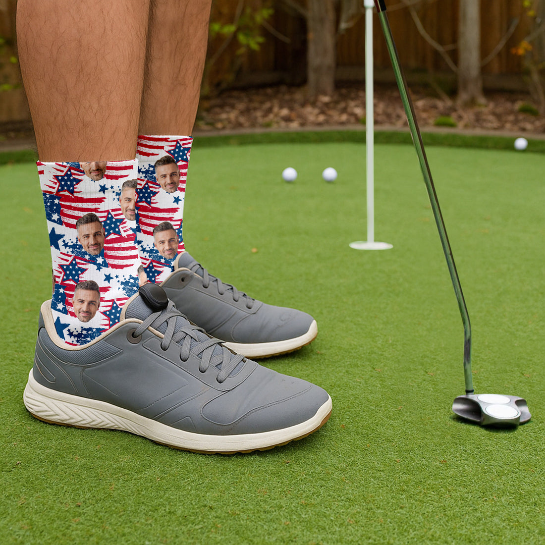 Custom Independence Day Gift, Custom Socks With Pictures, Fun Socks For Men, Socks American Flag