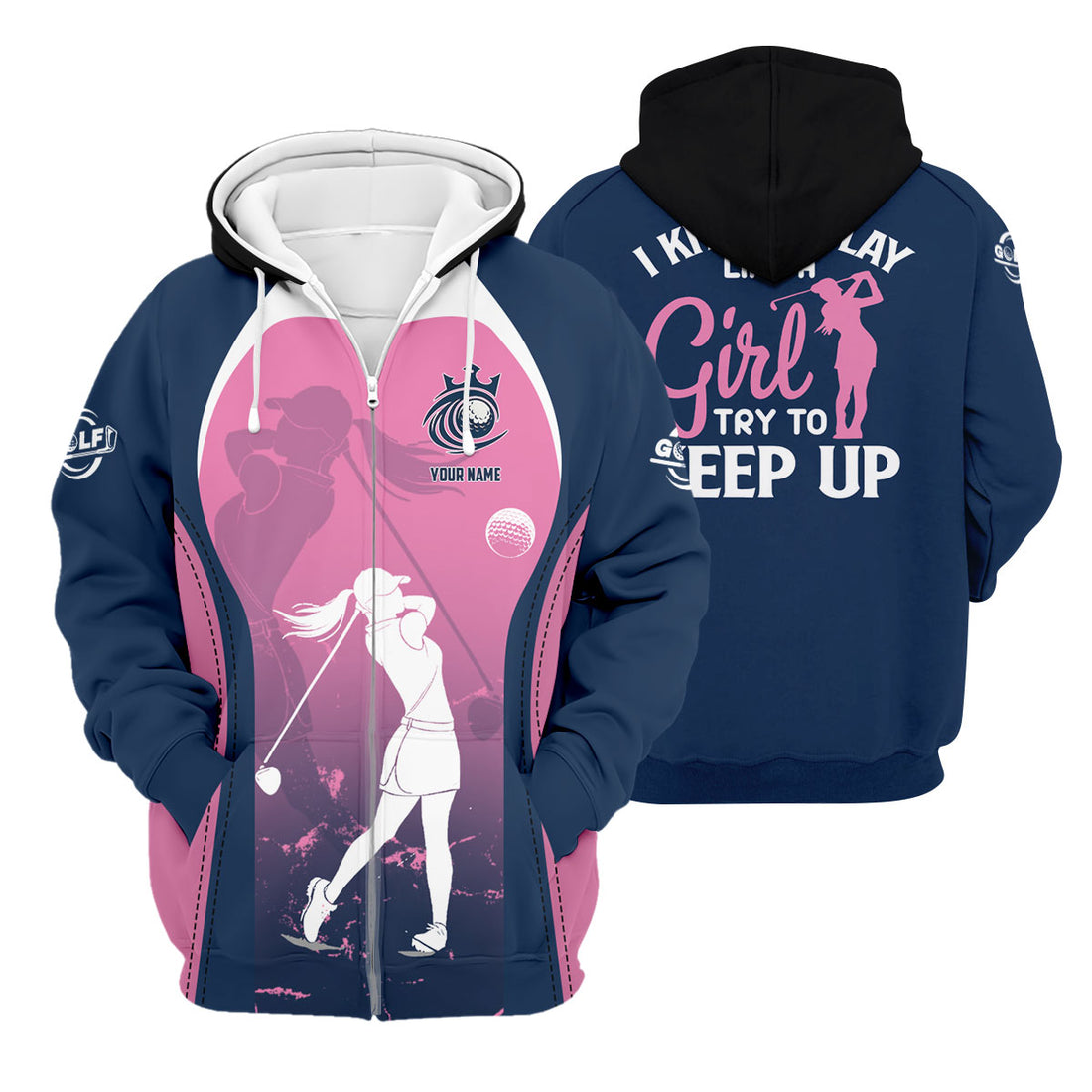 I Know I Play Like A Girl Try To Keep Up Golf Shirt, Funny Womens Golf Polo Shirt, Women's Golf Shirts