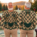 Green Holly Pearls Ugly Christmas Sweater, Christmas Golf Gift, Ugly Sweater Party