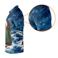 Blue Santa Golf Bag Christmas Golf Shirt, Golf Shirts For Women, Ladies Golf Shirts