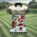 Tees The Season Santa Christmas Golf Shirt, Womens Golf Apparel, Womens Golf Clothing