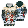 Tees The Season Santa Christmas Golf Shirt, Womens Golf Apparel, Womens Golf Clothing