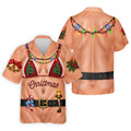 Xmas Tree Bikini Lights Christmas Golf Shirt, Mens Golf Clothing, Mens Golf Shirts