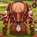 Reindeer Fur Corset Ugly Christmas Sweater, Funny Holiday Sweater, Funny Xmas Gift
