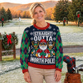 Straight Outta North Pole Ugly Christmas Sweater, Christmas Gifts, Golf Lover Gifts
