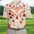 White Ornament Lace Bra Christmas Golf Shirt, Golf Polo For Men, Mens Golf Shirts