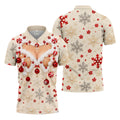 White Ornament Lace Bra Christmas Golf Shirt, Golf Polo For Men, Mens Golf Shirts