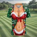 Santa's Favorite Bikini Christmas Golf Shirt, Golf Gifts For Men, Golf Polo For Men