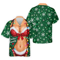 Santa's Favorite Bikini Christmas Golf Shirt, Golf Gifts For Men, Golf Polo For Men