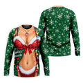 Santa's Favorite Bikini Christmas Golf Shirt, Golf Gifts For Men, Golf Polo For Men
