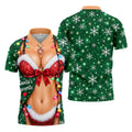 Santa's Favorite Bikini Christmas Golf Shirt, Golf Gifts For Men, Golf Polo For Men