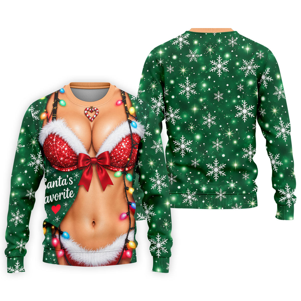 Santa's Favorite Bikini Christmas Golf Shirt, Golf Gifts For Men, Golf Polo For Men