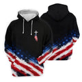 Veteran Cross USA Flag Golf Polo Shirt, Veterans Day Golf Shirt, Golf Shirts For Men