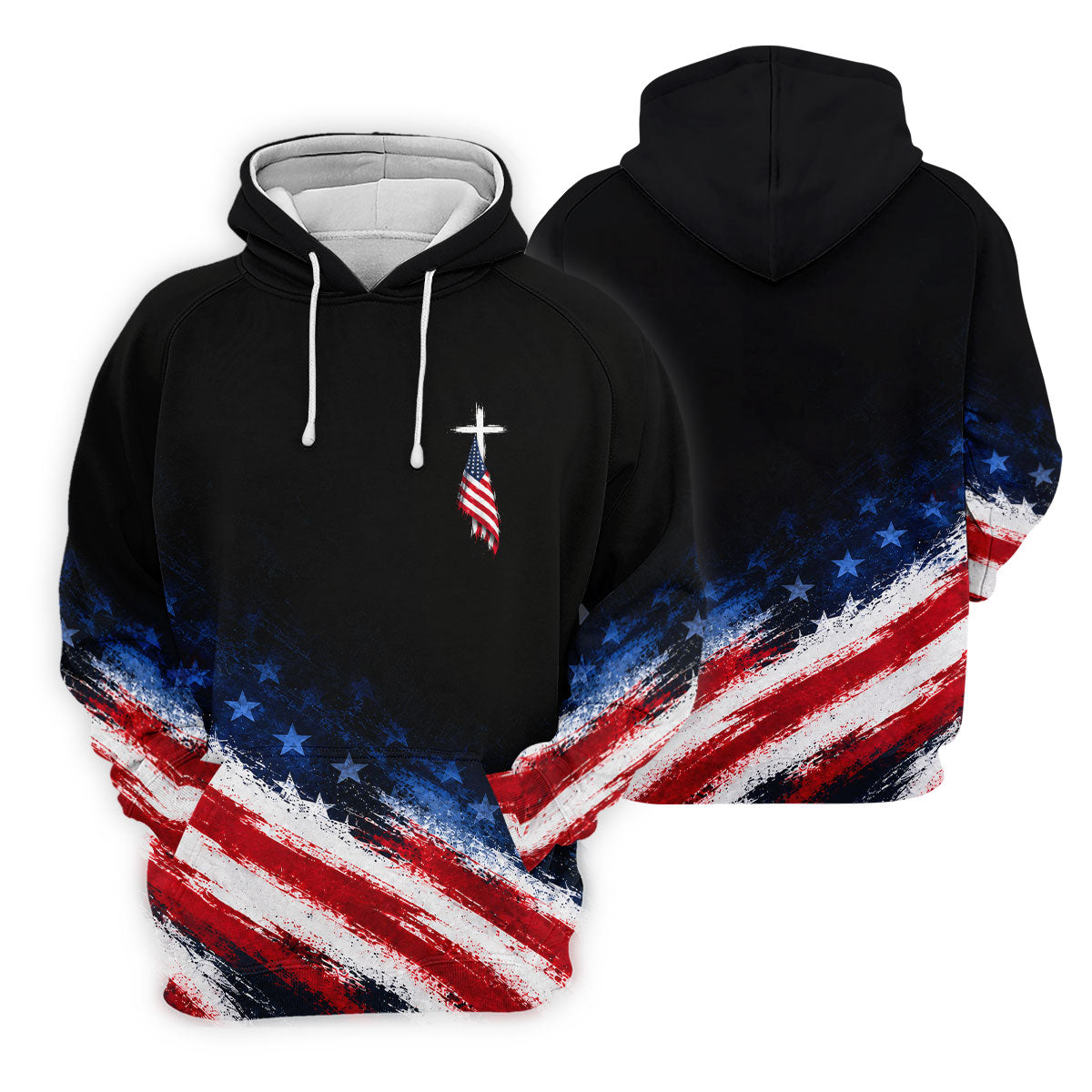 Veteran Cross USA Flag Golf Polo Shirt, Veterans Day Golf Shirt, Golf Shirts For Men