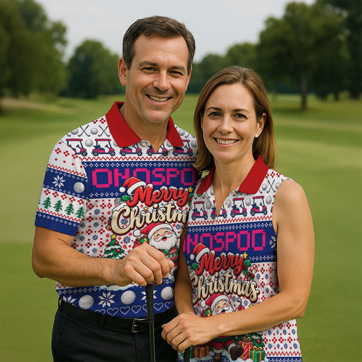 Santa Golf Balls Merry Christmas Golf Shirt, Mens Golf Polo, Golf Shirts For Men