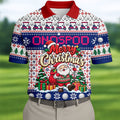 Santa Golf Balls Merry Christmas Golf Shirt, Mens Golf Polo, Golf Shirts For Men