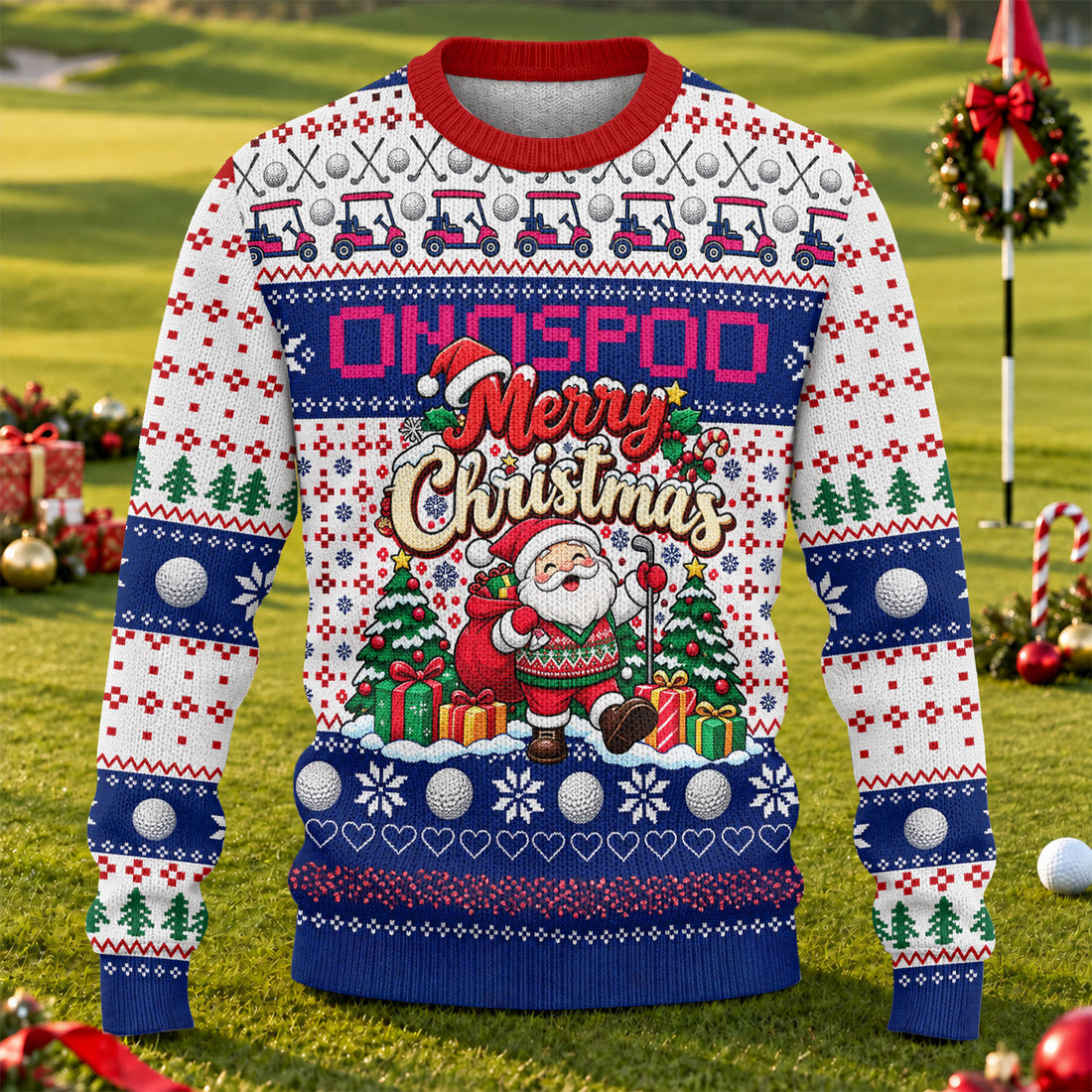 Ugly Christmas Sweater Santa Golf Balls, Ugly Sweater Party, Christmas Golf Gift