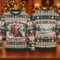 Ugly Christmas Sweater Sleigh My Name Golf Cart, Ugly Sweater Party, Golf Lover Gifts