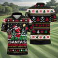 Santa Driving Range Christmas Golf Shirt, Golf Shirts For Men, Mens Golf Apparel
