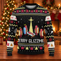 Ugly Christmas Sweater Merry Glizzmas Hot Dogs, Christmas Golf Gift, Golf Lover Gifts