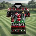 Santa Driving Range Christmas Golf Shirt, Golf Shirts For Men, Mens Golf Apparel