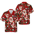 Santa Golf Ornaments Christmas Golf Shirt, Golf Shirts For Men, Mens Golf Shirts
