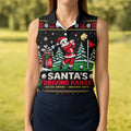 Santa Driving Range Christmas Golf Shirt, Ladies Golf Shirts, Womens Golf Apparel