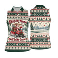 Sleigh My Name Golf Cart Christmas Golf Shirt, Womens Golf Tops, Womens Golf Apparel