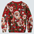 Ugly Christmas Sweater Santa Golf Ornaments, Ugly Sweater Party, Christmas Gifts