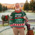 Ugly Christmas Sweater Yippee Ki Yay Hole In One, Golf Lover Gifts, Christmas Gifts