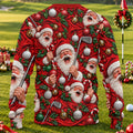 Ugly Christmas Sweater Santa Golf Ornaments, Ugly Sweater Party, Christmas Gifts