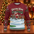 Ugly Christmas Sweater Driving Home For Christmas, Golf Lover Gifts, Funny Xmas Gift