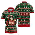 Festive Cat Lights Christmas Golf Shirt, Mens Golf Polo, Mens Holiday Golf Shirts
